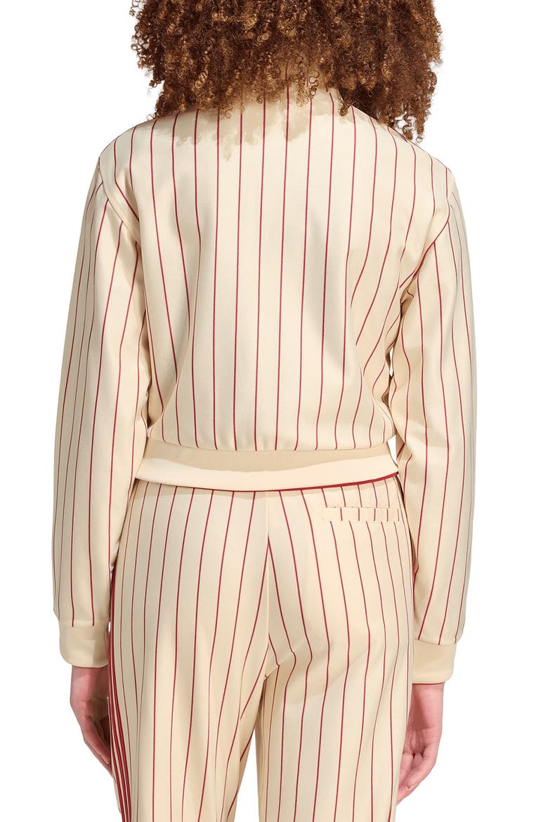 Pinstriped Track Jacket, Alternate, color, WARM VANILLA/ TEAM VICTORY RED