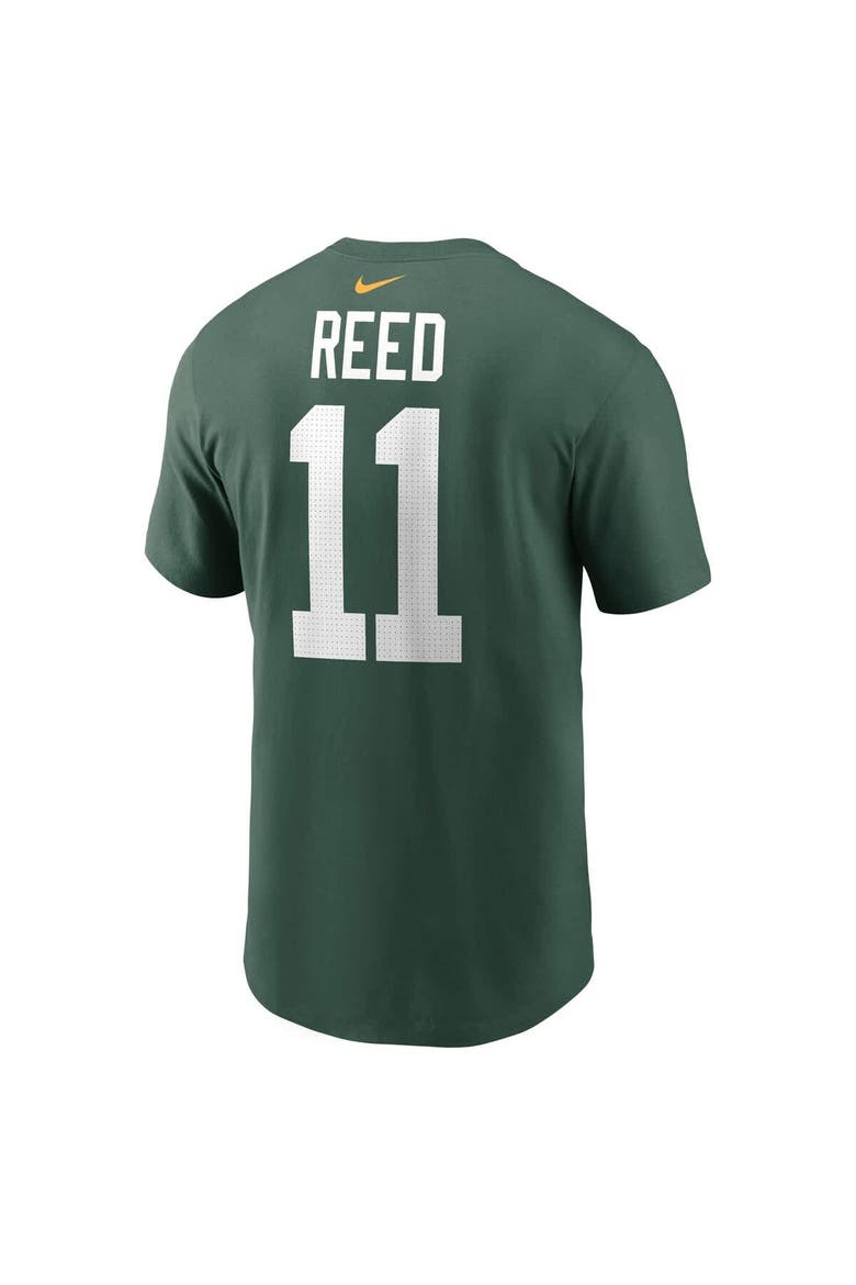 Men's Nike Jayden Reed Green Green Bay Packers Name & Number T-Shirt, Alternate, color, Green