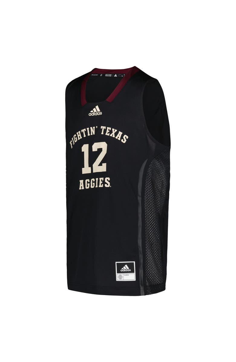 adidas Youth adidas #12 Black Texas A&M Aggies Swingman Jersey, Alternate, color,