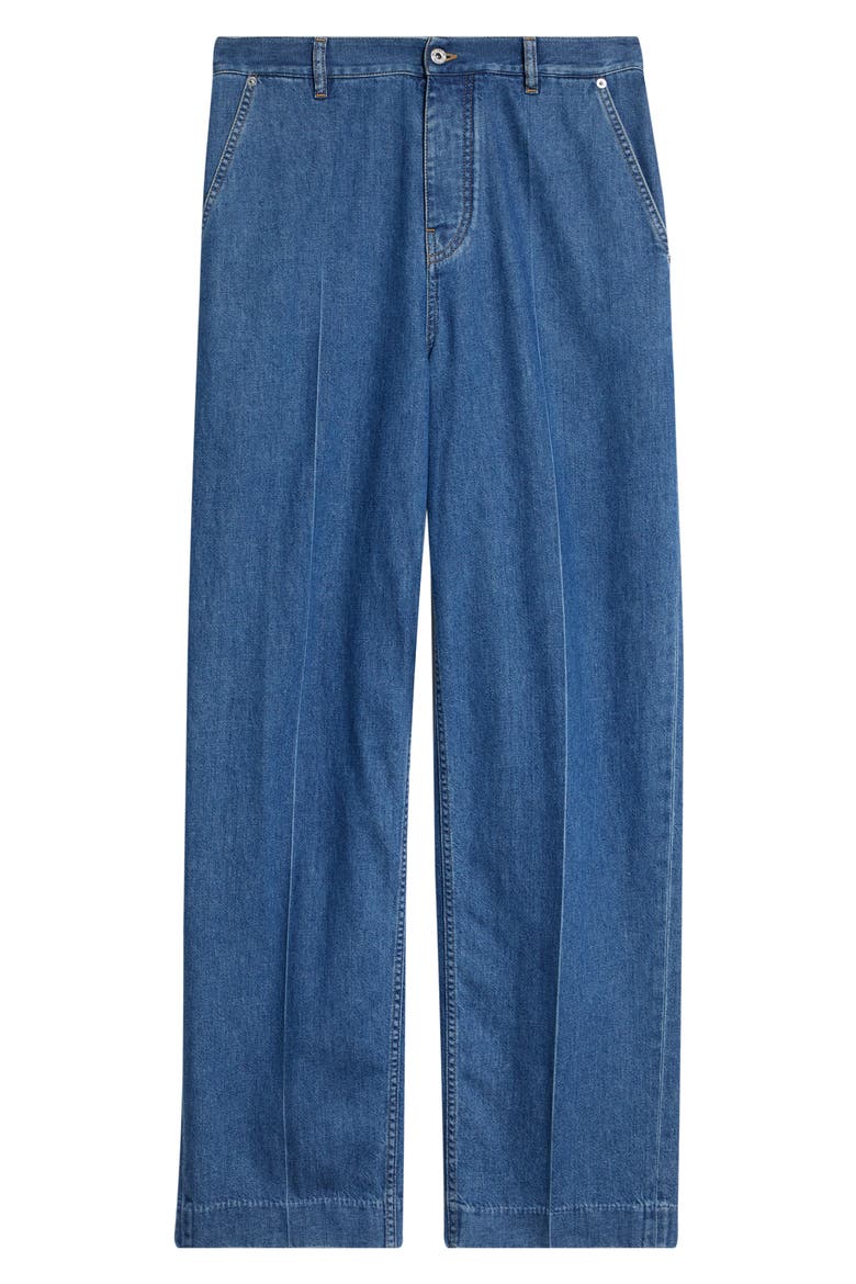 Atlantic Blue Straight Leg Cotton Denim Jeans, Alternate, color, 4300 MID BLUE