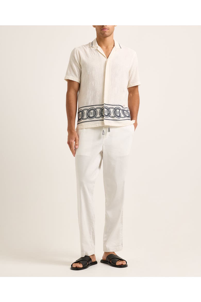 Maitan Relaxed-Fit Shirt, Main, color, White Sand/Night Iris