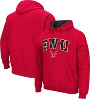 COLOSSEUM Men's Colosseum Red Eastern Washington Eagles Arch and Logo Pullover Hoodie