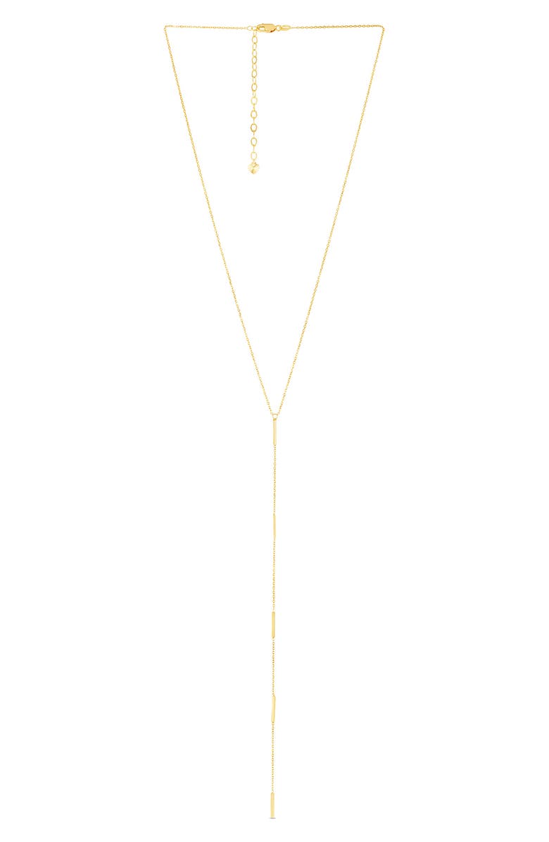 KARAT RUSH 14K Yellow Gold Bar Station Y-Necklace, Main, color, 