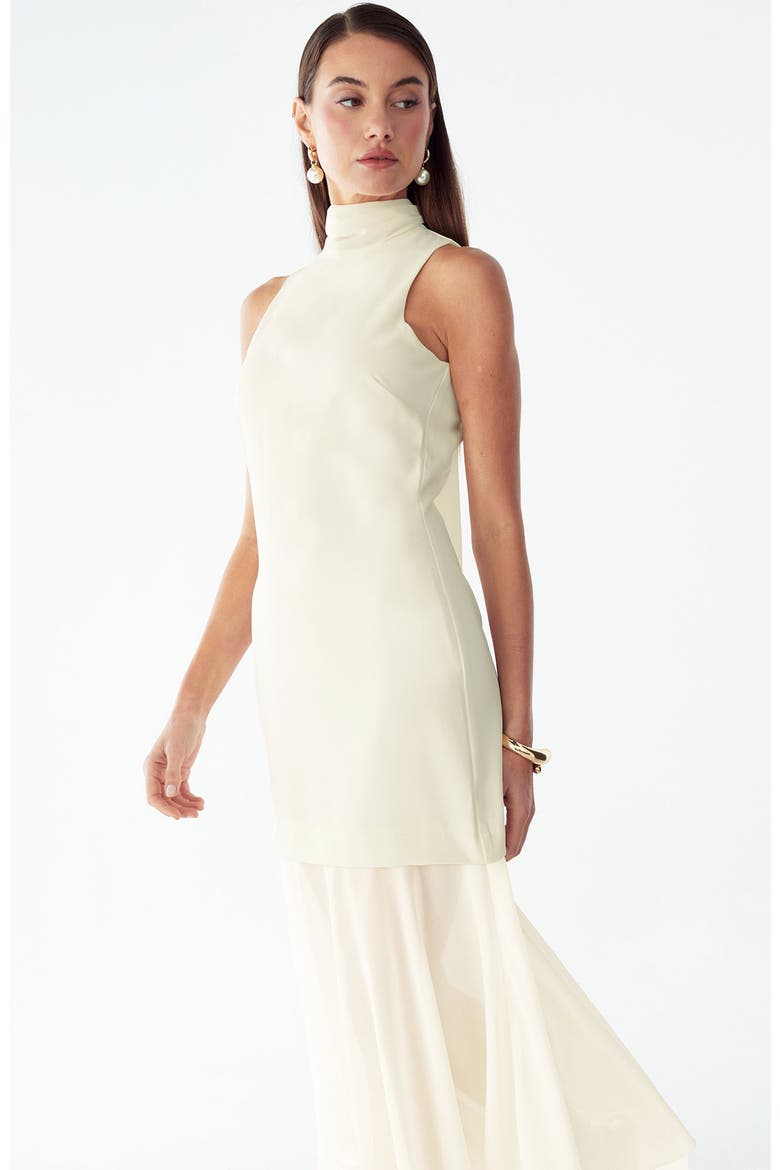 Oro Midi Dress, Alternate, color, White