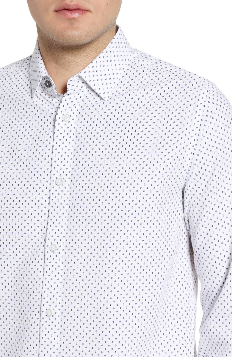 Ted Baker London Figtre Slim Fit Print Sport Shirt, Alternate, color, 