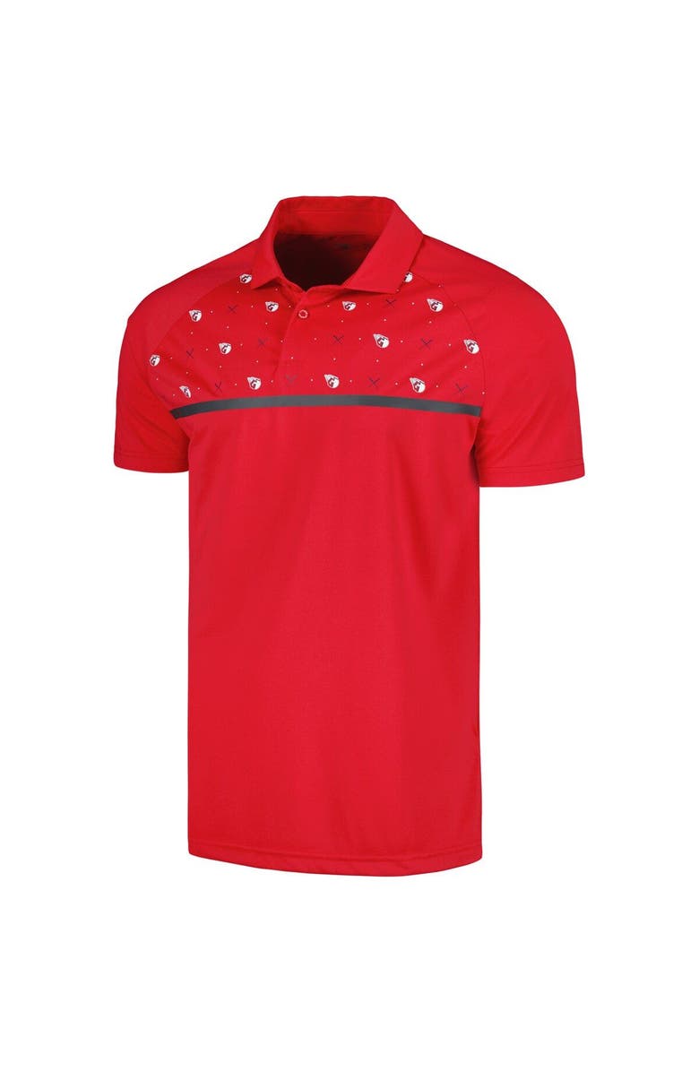 LEVELWEAR Men's Levelwear Red Cleveland Guardians Sector Batter Up Raglan Polo, Alternate, color, Red