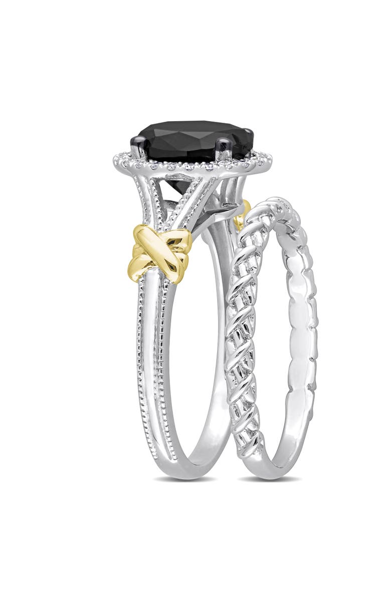 Julianna B. Diamond Oval Halo Bridal Ring Set 14k, Alternate, color, 