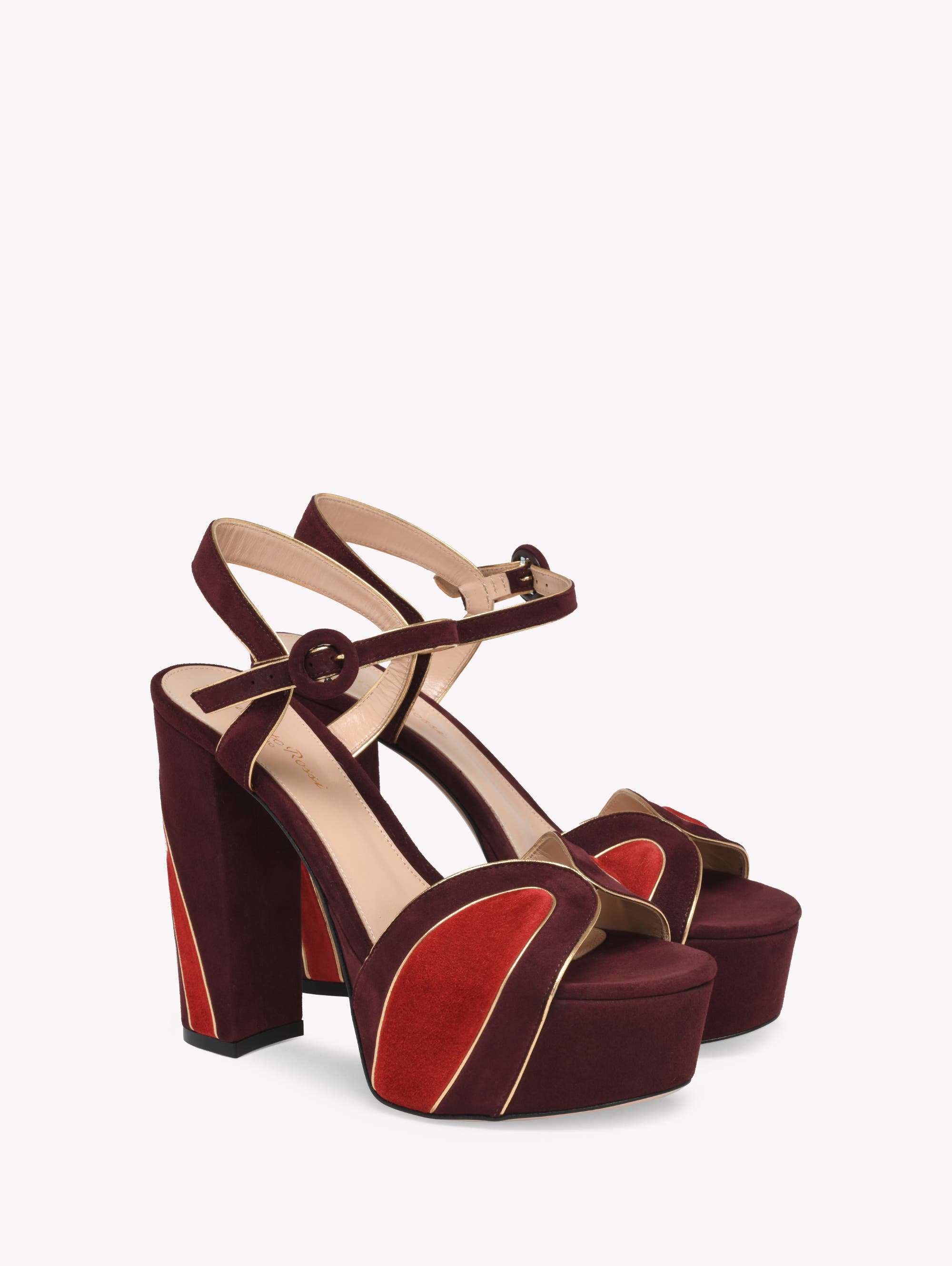 Gianvito Rossi Tamara Sandals, Alternate, color, Burgundy Suede