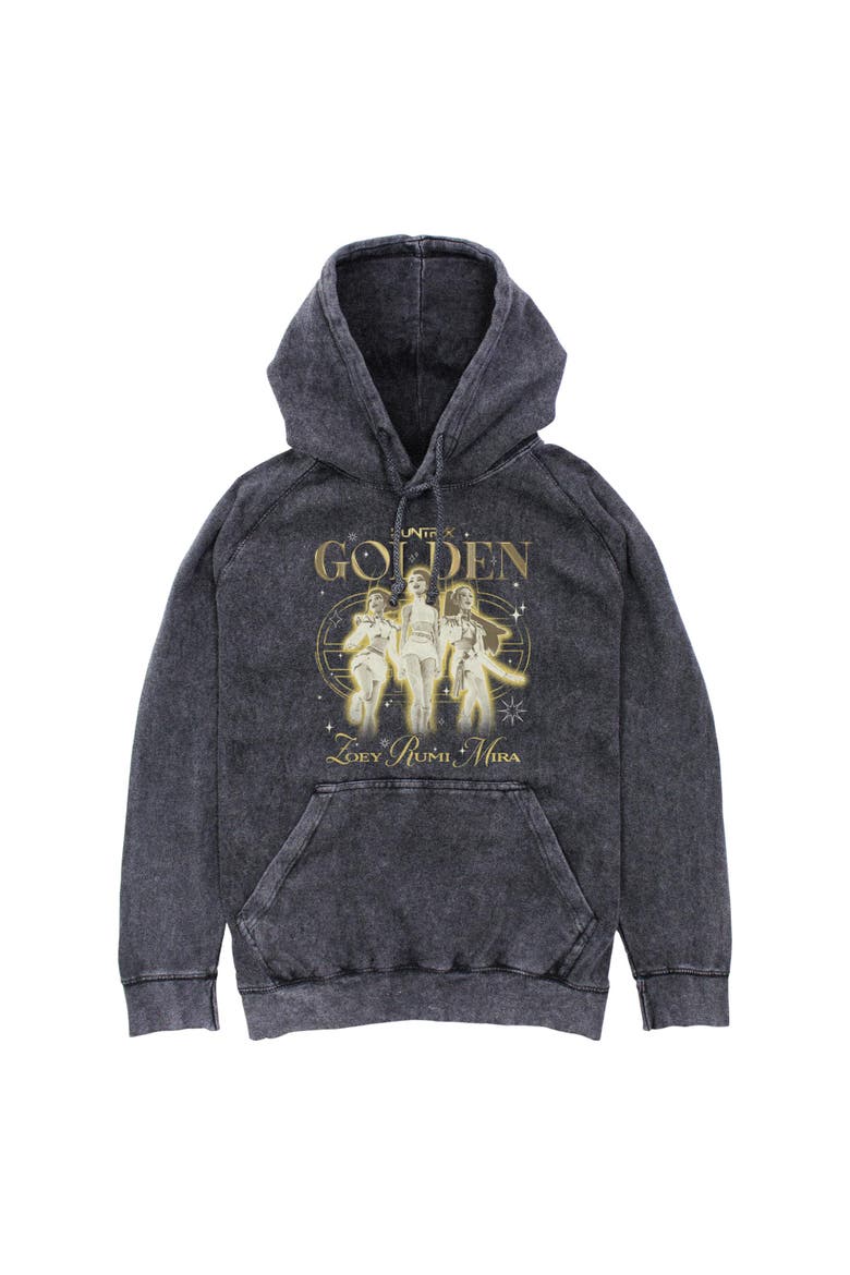 Mens KPop Demon Hunters Huntrix The Golden Girls Lightweight Hoodie, Main, color, Black