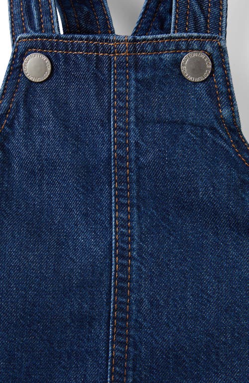 Cotton On Kids Paisley Pinafore Dress In Mid Blue Wash