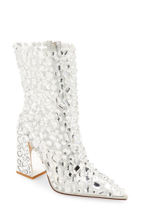 Agave Embellished Pointed Toe Bootie (Women)