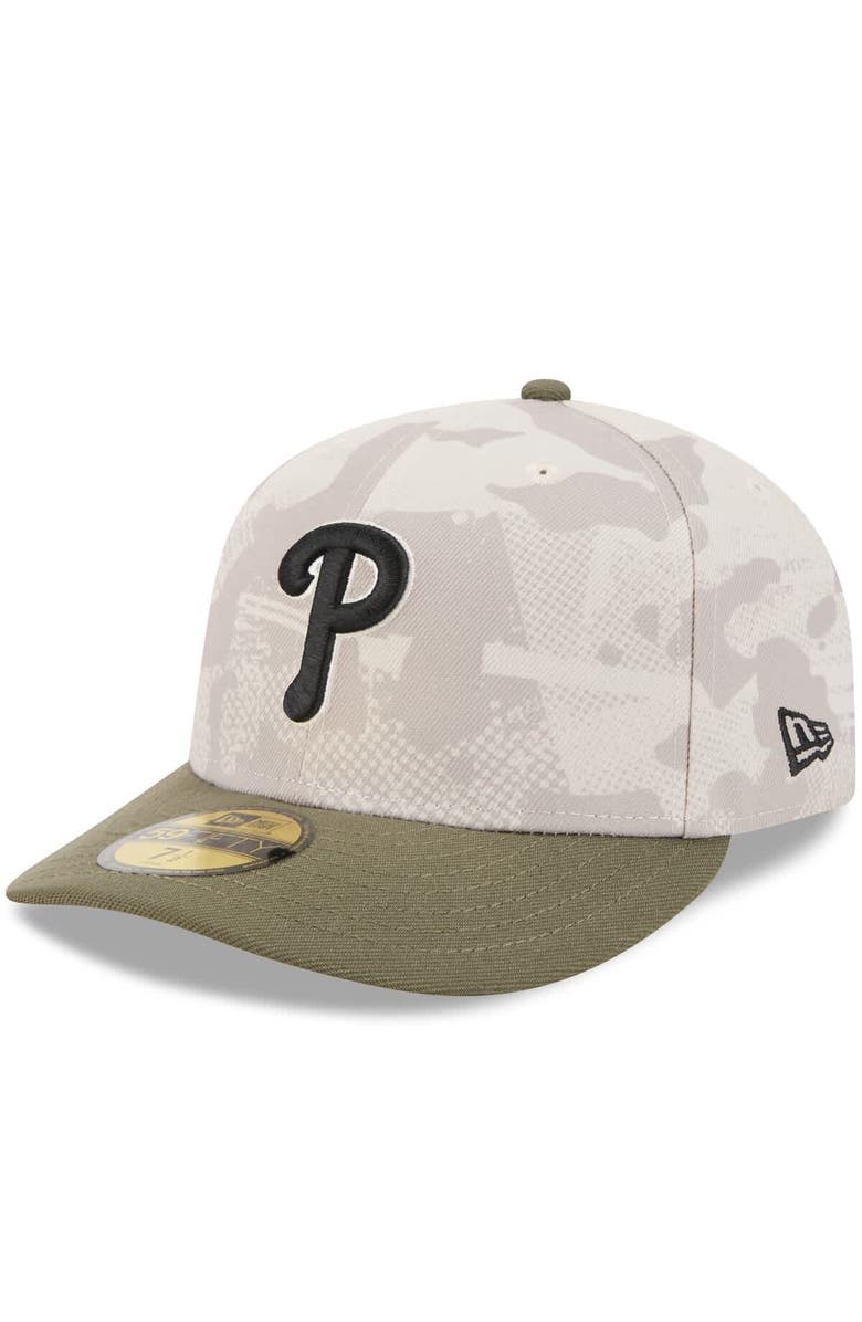New Era Men's New Era Light Beige/Olive Philadelphia Phillies 2025 Armed Forces Day 59FIFTY Fitted Hat, Alternate, color, Light Beige