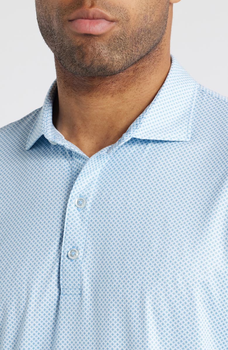 johnnie-O Link Geo Print PREP-FORMANCE Golf Polo, Alternate, color, Barrels Blue