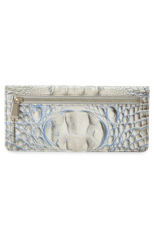 Brahmin 'ady' Croc Embossed Continental Wallet In Gray