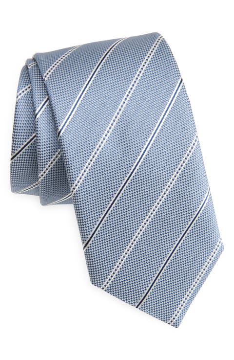 Stripe Silk Blend Tie