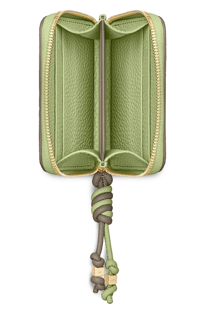 MAISON de SABRÉ Small Leather Zipped Wallet, Alternate, color, Cashmere Matcha