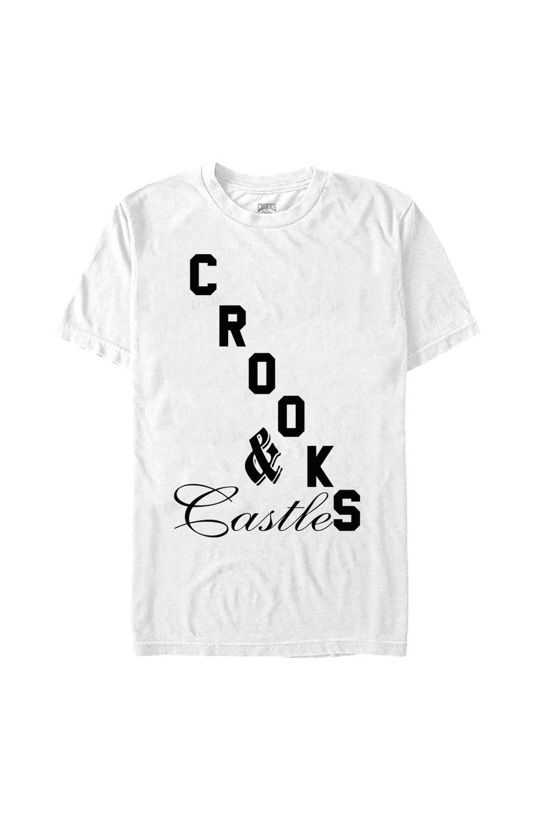 Crooks & Castles Men's Crooks & Castles Big Bold Logo  Graphic T-Shirt, Main, color, White