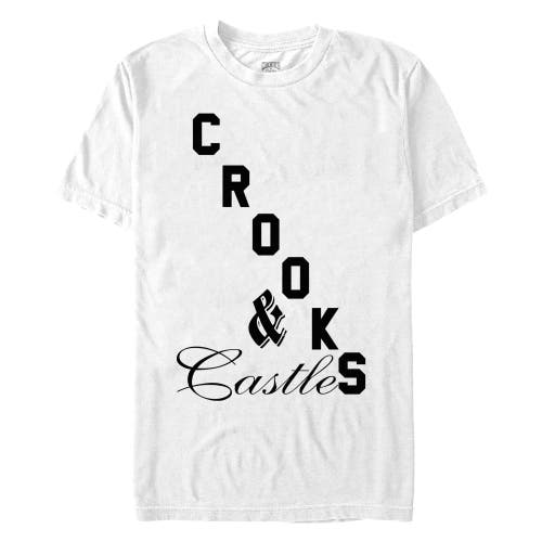 Men's Crooks & Castles Big Bold Logo  Graphic T-Shirt in White  product