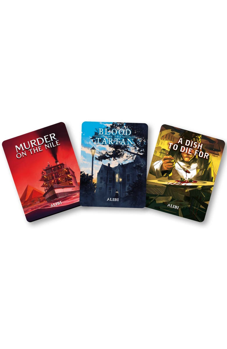 DV Games Alibi 3 Intricate Mysteries Party Game, Alternate, color, Multicolored