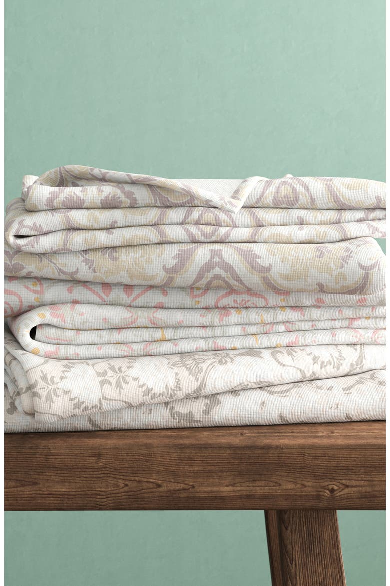 6-Pack Cotton Kitchen Towels, Alternate, color, TAUPE/ PINK DAMASK PRINT