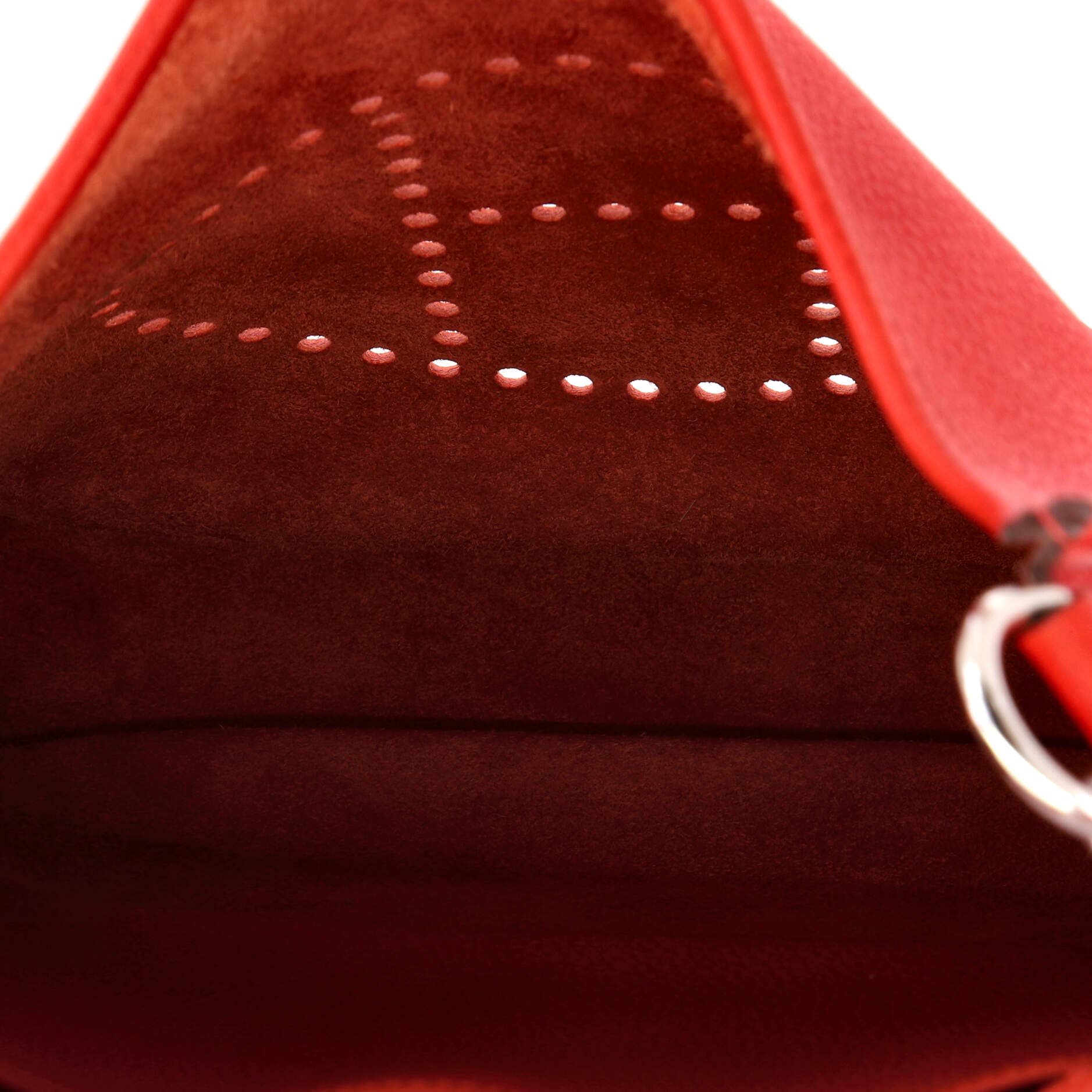 Pre-Owned Hermes Evelyne Bag Gen I Clemence PM, Alternate, color, Rouge Vif