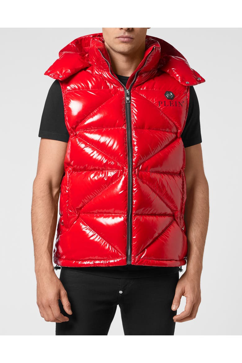 Jacket Hexagon Men, Main, color, red