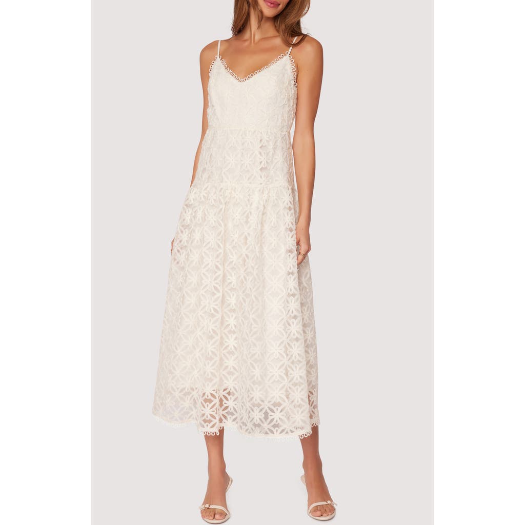Lost + Wander Magnolia Rev Soutache Midi Dress In Cream
