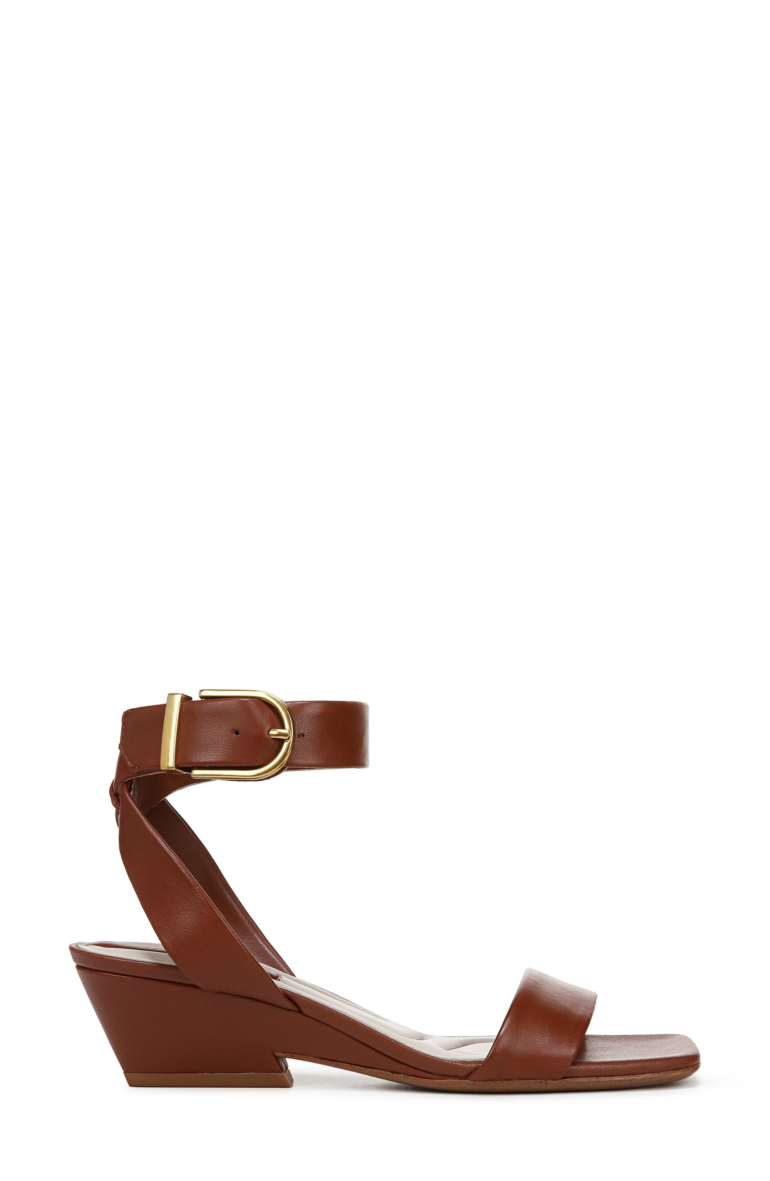 Franco Sarto Savini Ankle Strap Sandal, Alternate, color, Brown