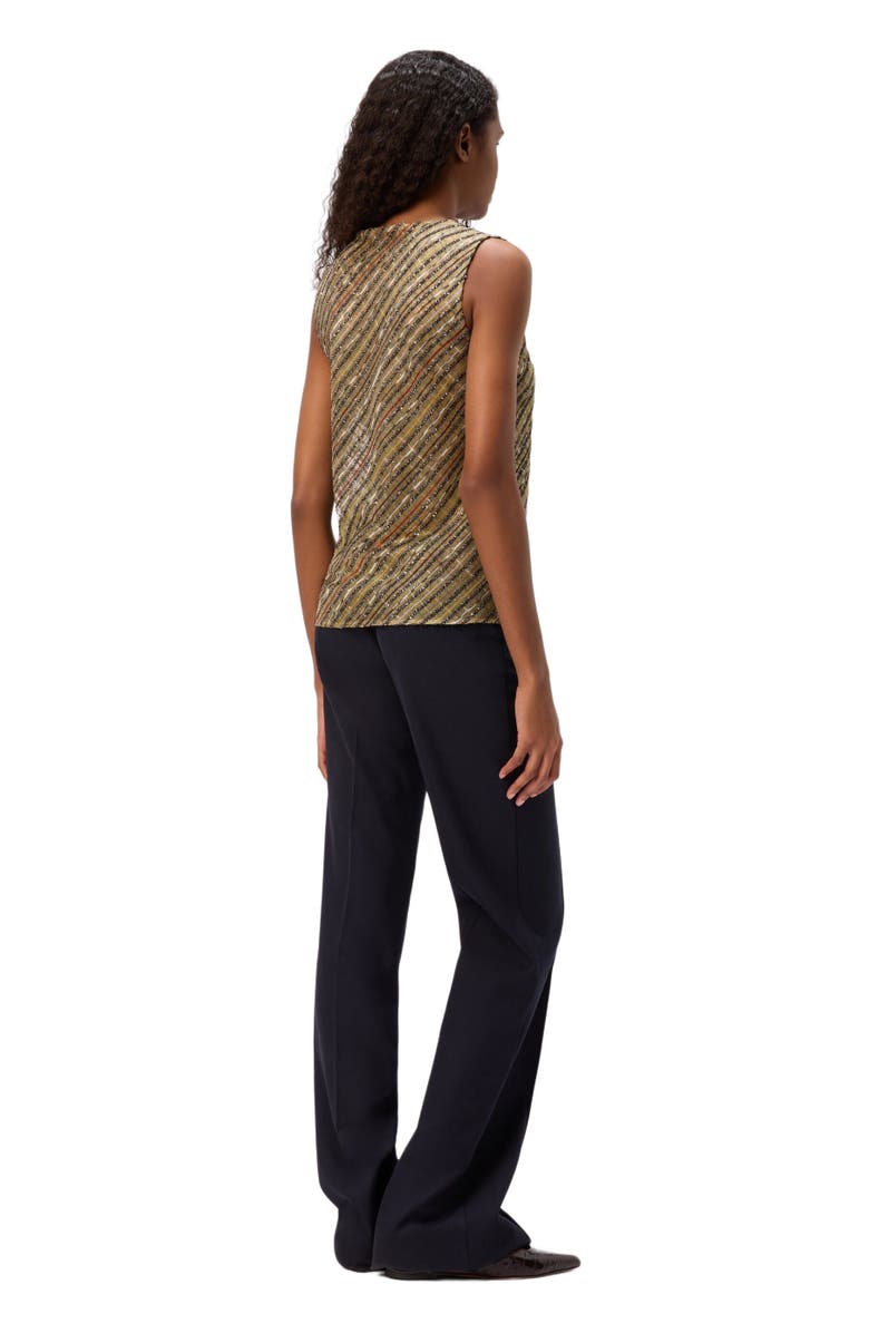 Missoni Criss-cross Tartan Crew Neck Top, Alternate, color, Green & Gold