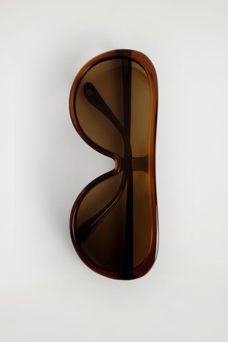 Oversized Aviator Sunglasses, Alternate, color, BROWN