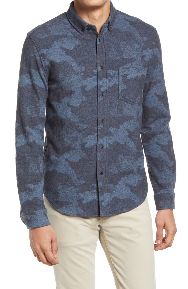 Rails Berkeley Classic Fit Heathered Camo Button-Down Shirt, Main, color,