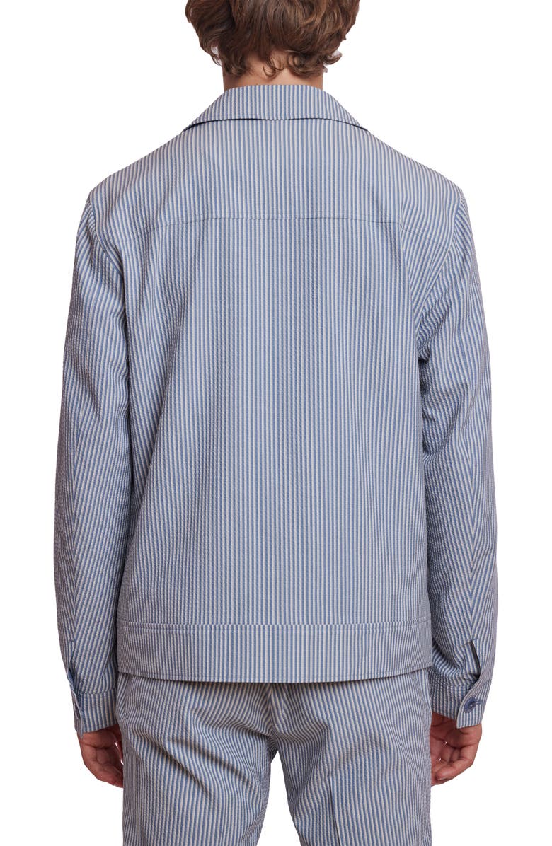 PAISLEY & GRAY Milo Stripe Seersucker Shirt Jacket, Alternate, color, Blue Grey Cream Seersucker