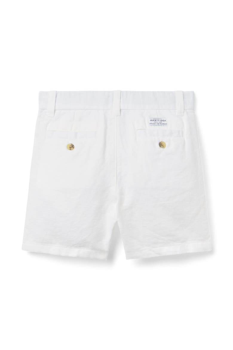 Linen-Cotton Short, Alternate, color, White