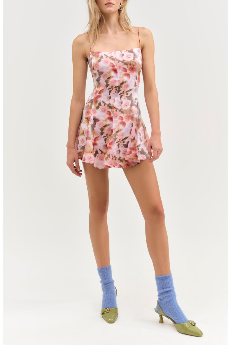 Fallen Floral Print Sleeveless Minidress, Main, color, PINK