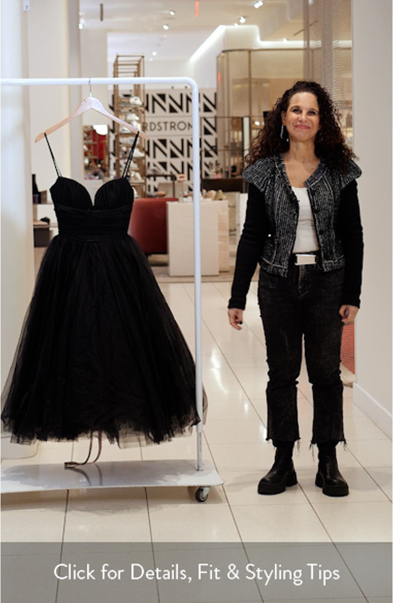 Countess Sleeveless Tulle Midi Dress, sales video thumbnail