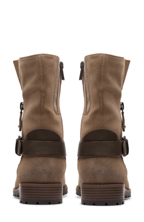Clarks ® Nissini Burnished Leather Slouch Boot In Brown