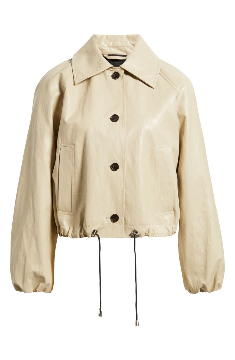 Rails North Drawstring Hem Faux Leather Jacket, Alternate, color, Dune