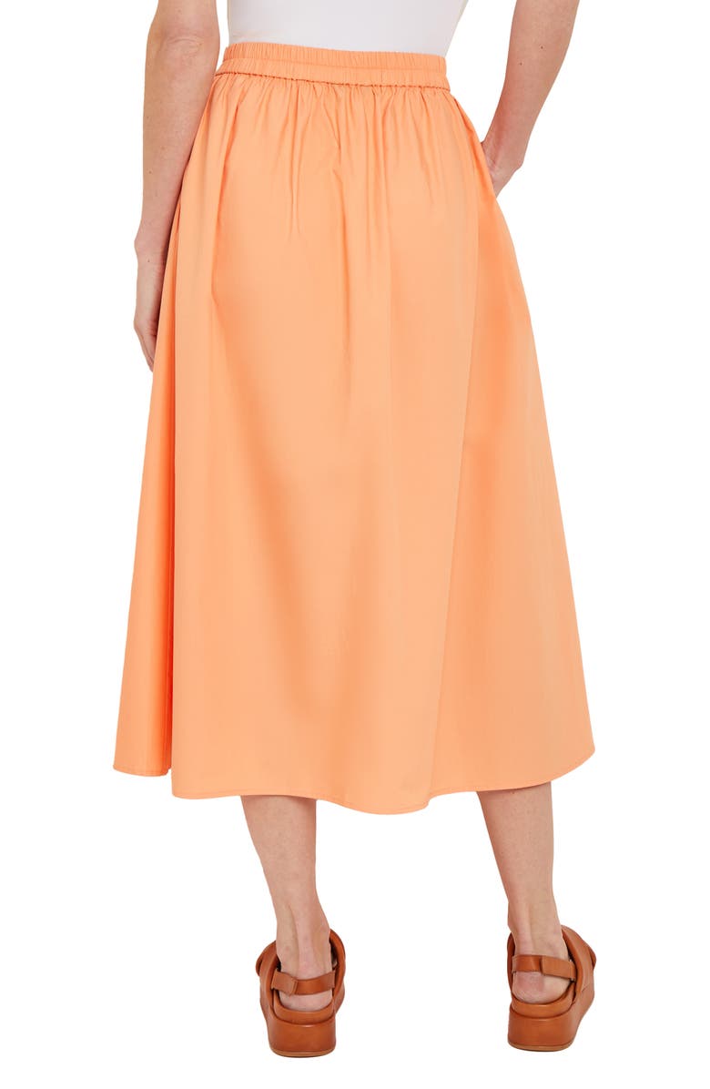 Misook Pleat Cotton Skirt, Alternate, color, 