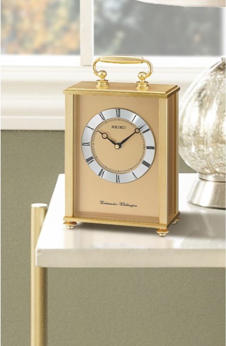 Seiko Tama Dual Chime Parlor Clock, Alternate, color, Gold