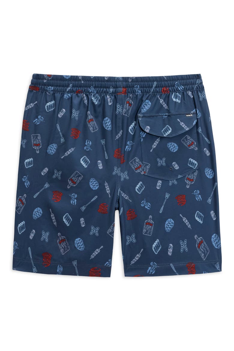 Summer BBQ Volley Swim Shorts, Alternate, color, INDUSTRIAL BLUE