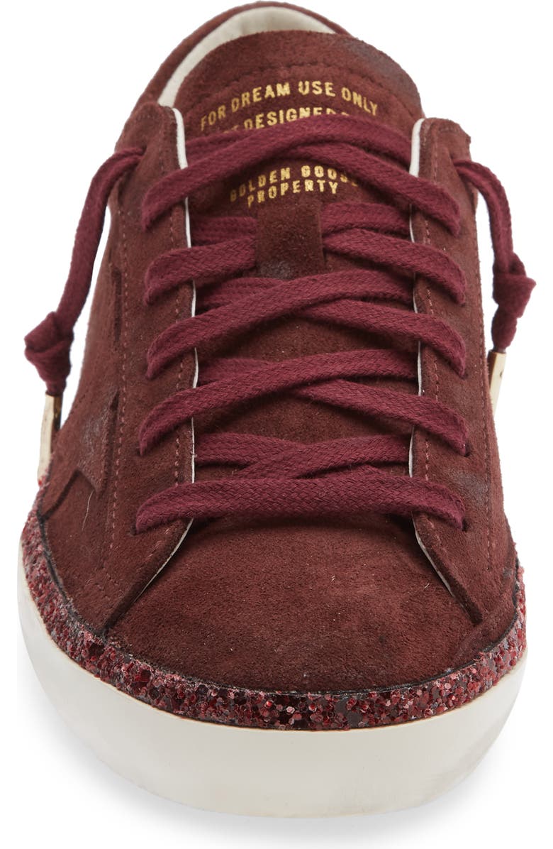 Golden Goose Super-Star Low Top Sneaker, Alternate, color, Burgundy