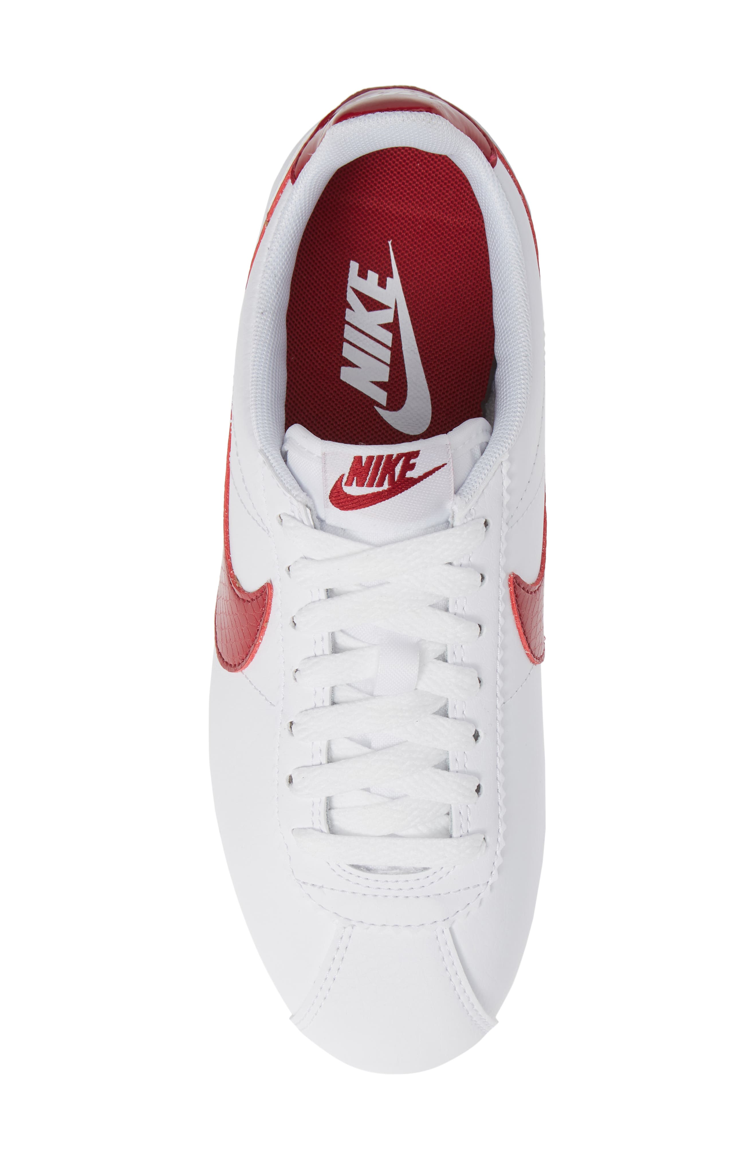 Classic Cortez Sneaker, Alternate, color, WHITE/ RED CRUSH