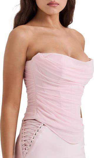 Georgie Mesh Strapless Corset Top