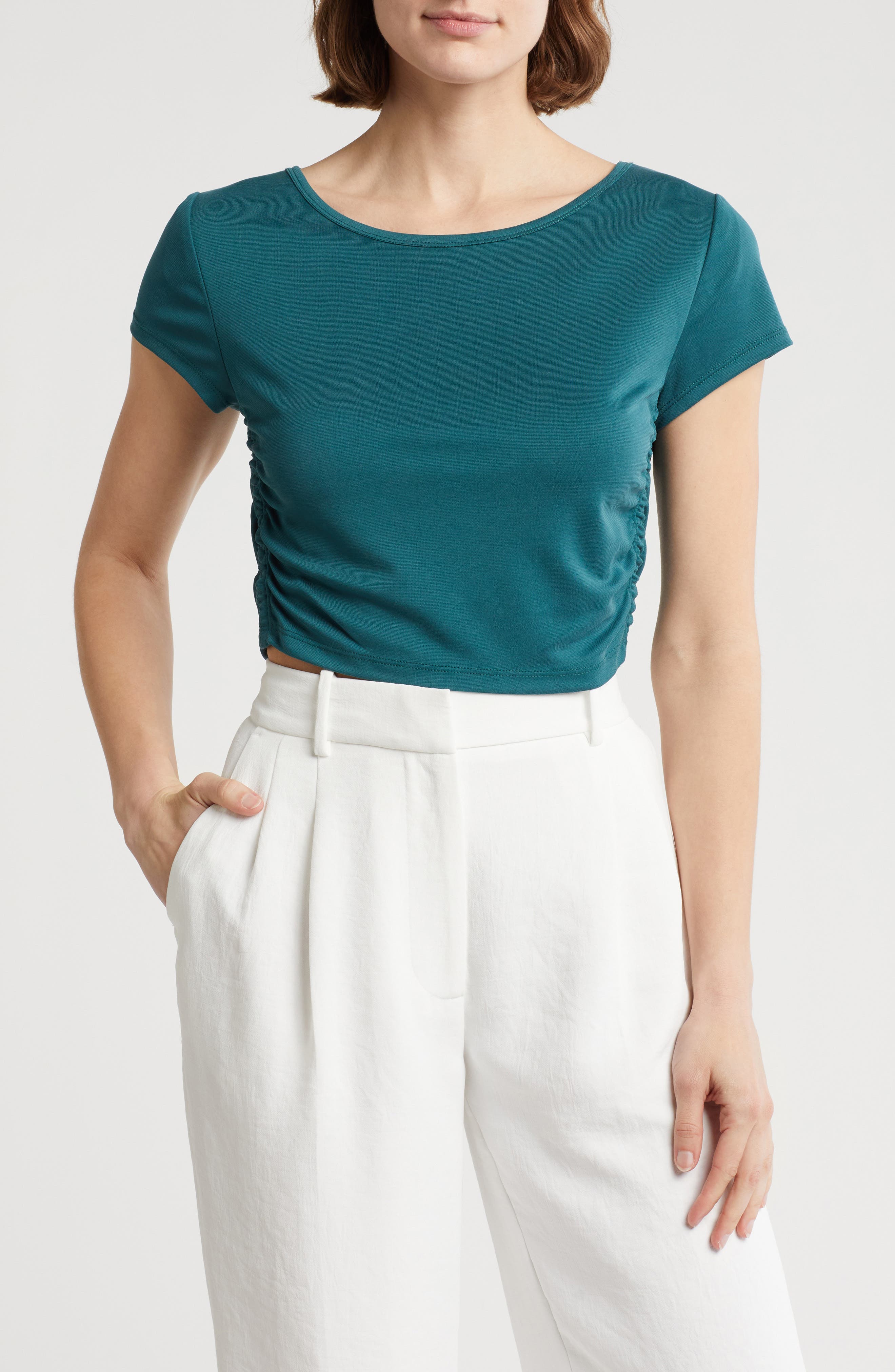 Rashia Side Ruched Crop Top - image 5