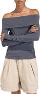 adidas Originals Essentials Off the Shoulder Long Sleeve Top