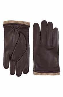 Bruno Magli Touch Tech Cashmere Lined Leather Gloves