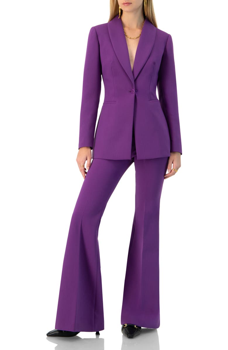 IVONNE Shwal Collar Single-Breasted Blazer, Alternate, color, Purple