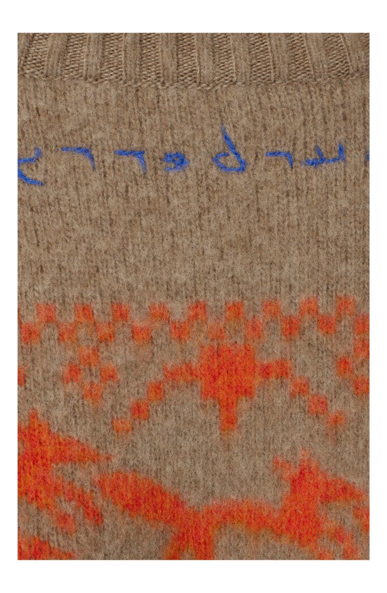 Burberry Cropped Fox Wool Sweater, Alternate, color,