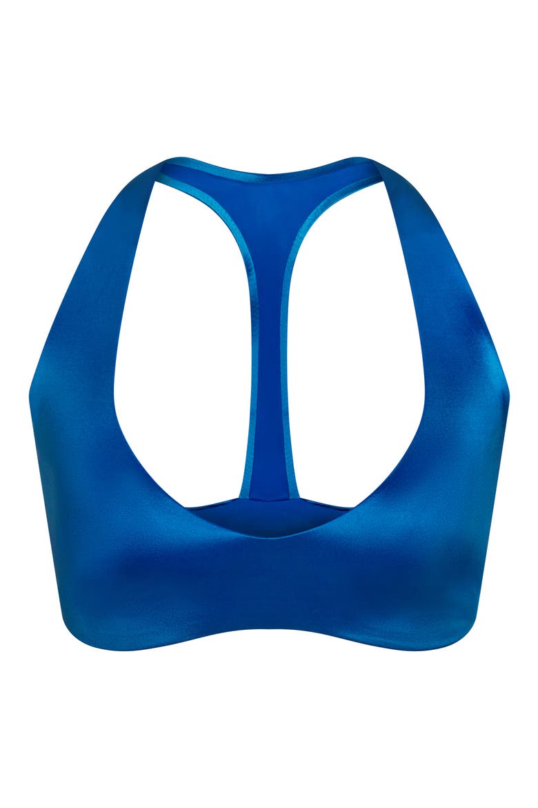 Shine V-Neck Bra, Alternate, color, NSKM COBALT