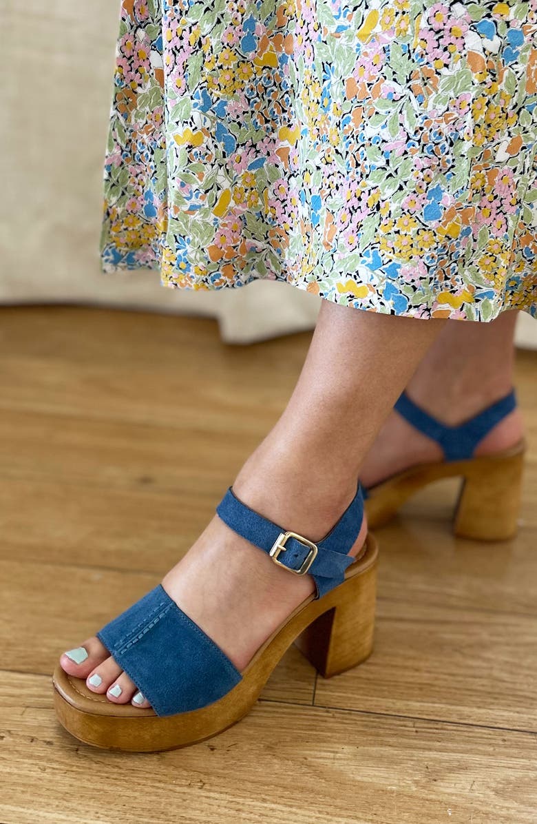 Seychelles City Scape Platform Sandal, Alternate, color, Blue